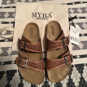 Myra Hulchul Western Tooled Sandal